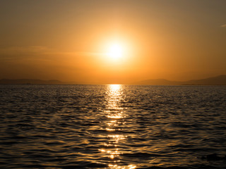 sunset by the sea, izmir turkey