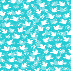 dove and olive branch pattern