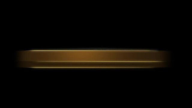 Lower Third Title Strap with alpha channel and in out animation, easy to use, golden color