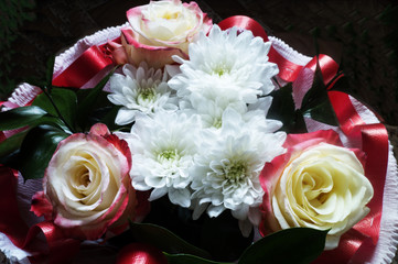 Bouquet with chrysanthemum and rose