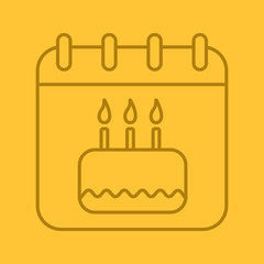Birthday date linear icon
