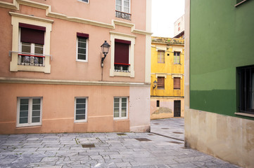 Fototapeta na wymiar old and nice street in Gijón,Asturias,Spain