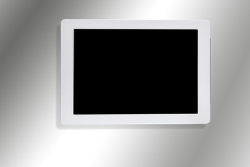 Blank conputer tablet screen, copy space concept and input text idea