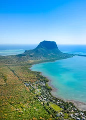 Cercles muraux Le Morne, Maurice Aerial view of Mauritius island