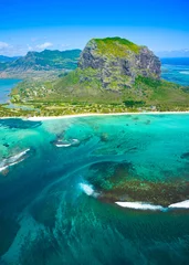 Rolgordijnen Luchtfoto van het eiland Mauritius © Myroslava