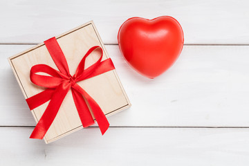 Wooden gift box. Love. Congratulation. Surprise. For your design.