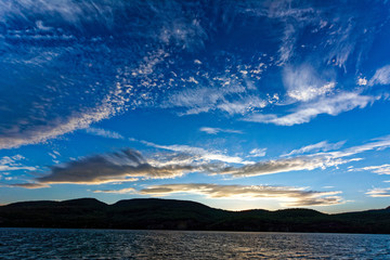 Dramatic sky with clouds pattern
