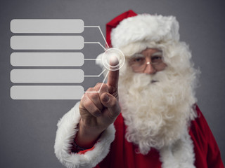 Santa Claus using a touch screen user interface