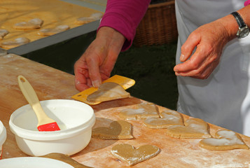 baking Christmas cookies