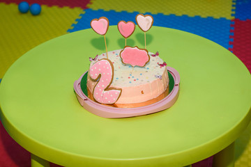 Birthday decoration. 2 years old birthday
