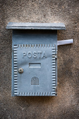 Gray letter box with letter