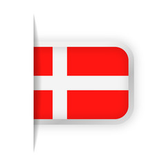 Denmark Flag Vector Bookmark Icon