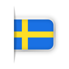 Sweden Flag Vector Bookmark Icon