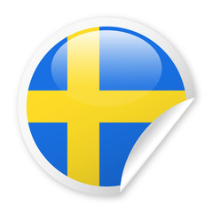 Sweden Flag Vector Round Corner Paper Icon