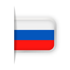 Russia Flag Vector Bookmark Icon