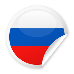 Russia Flag Vector Round Corner Paper Icon