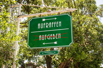 Schild 264 - Aufraffen