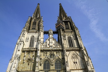 Fototapeta na wymiar The Regensburg Cathedral St. Peter in Regenburg