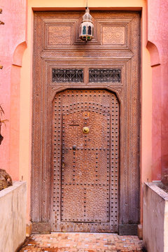Door of house in Marrakesh. Morocco