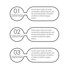 Infographics concept with 3 steps, options or levels . Outline chart, scheme, diagram or menu template. Strategy and workflow design elements. Vector illustration.