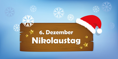 6 Dezember Nikolaustag Holzschild