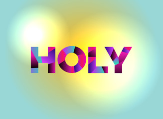 Holy Theme Word Art Illustration
