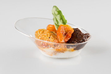 appetizers party cuisine served on cup food cocktail