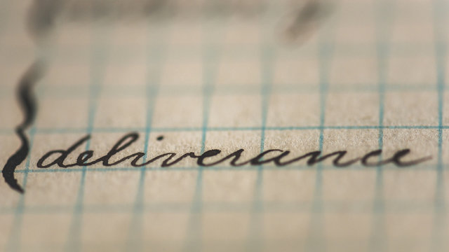 Handwritten Word Saying Deliverance