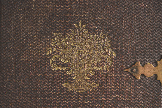 Antique Embossed Leather Book Cover