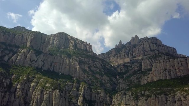Aerial view of Montserrat mountains