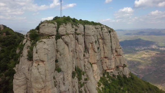 Aerial view of Montserrat mountains
