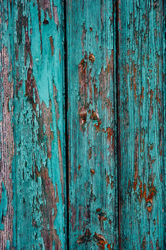 Wood texture background. Old wood painted in blue