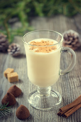 Eggnog with cinnamon for Christmas.