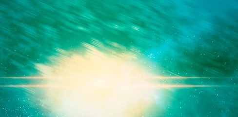 Digitally composite image of colorful lights 