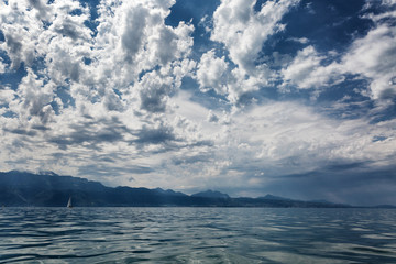 Stunning views of the blue sea and sky