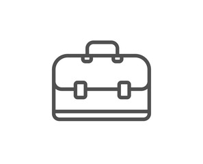 Business case line icon. Portfolio sign.