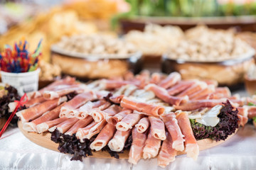 Banquet table at the wedding, Ukraine