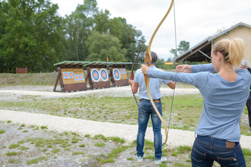People at archery club