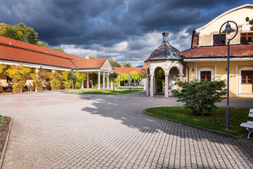 Historical building on spa island Piestany