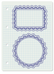 Notebook ornate frame