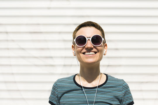 happy real young woman portrait