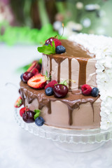 Wedding cake with berries