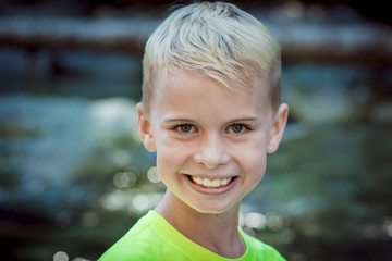 Close Up Boy Outdoors