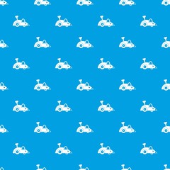 Clockwork mouse pattern seamless blue