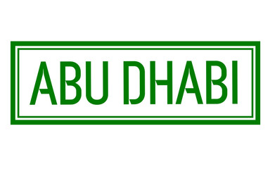 Abu dhabi sticker. Authentic design graphic stamp.