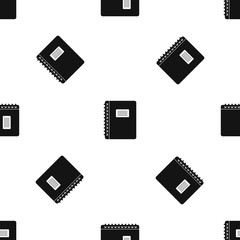 Spiral notepad pattern seamless black