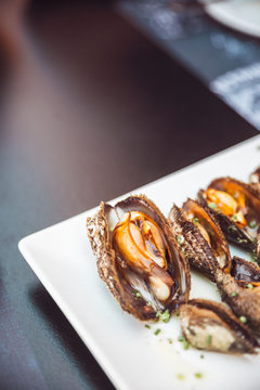 Wild mussels