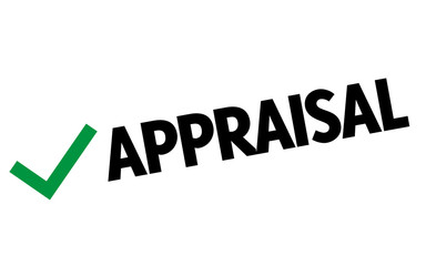 APPRAISAL sticker. Authentic design graphic stamp. Original series