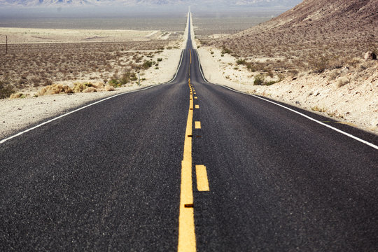 Empty Road in the Death Valley