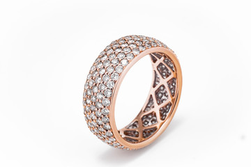 ring of sapphires and rubies with white and pink diamonds and gems